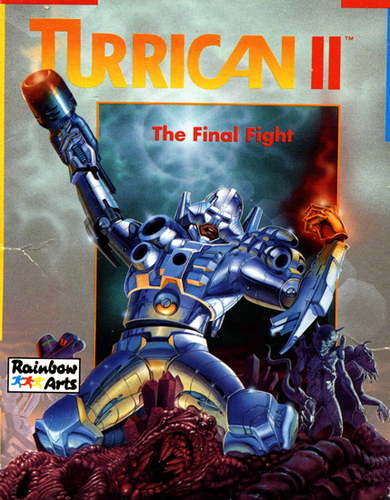 Turrican II The Final Fight box art for Commodore 64
